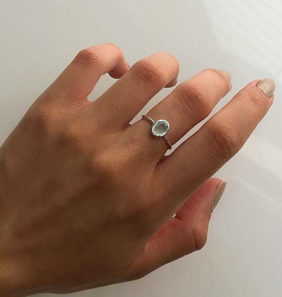 Ringe APRICOT room | Ring - 'Aqua Chalcedon'