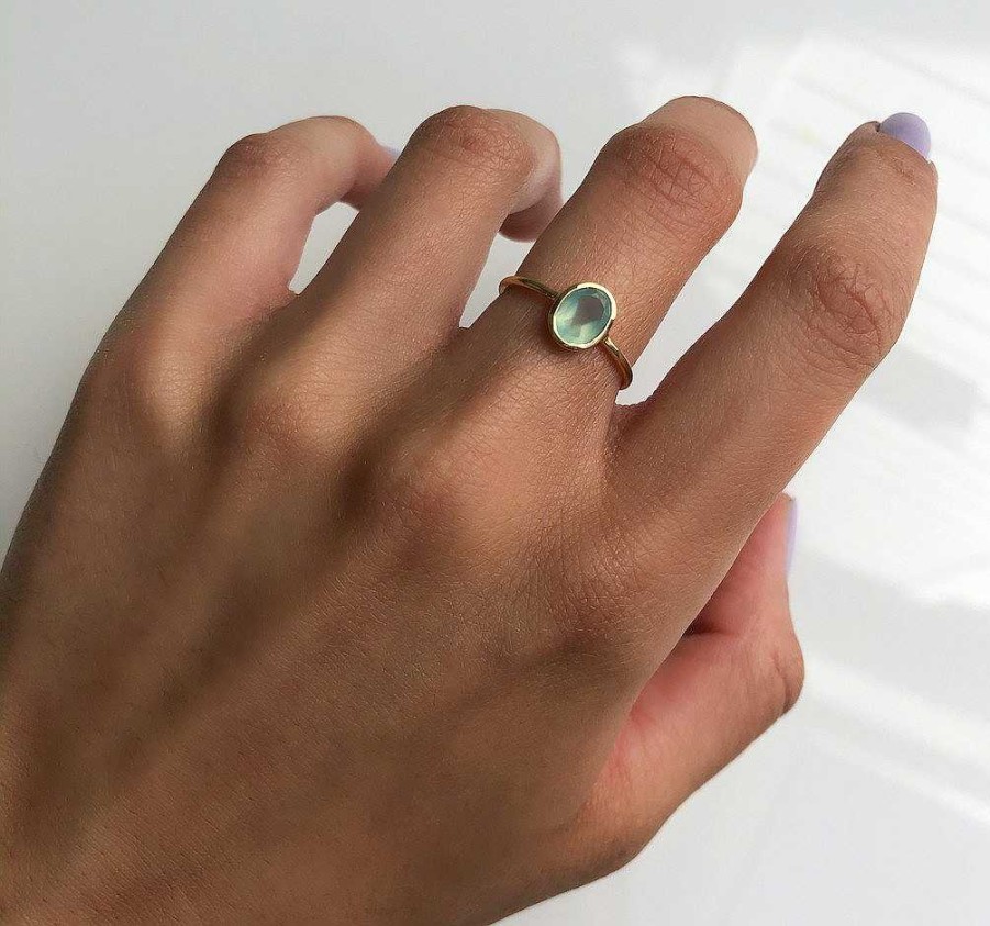 Ringe APRICOT room | Ring - 'Aqua Chalcedon'