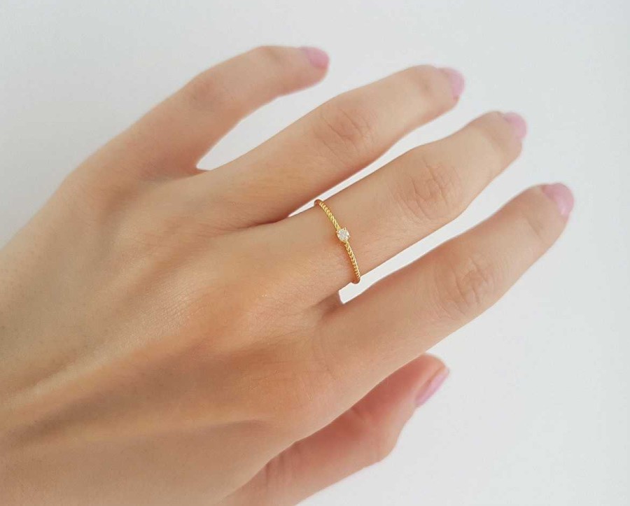 Ringe APRICOT room | Ring - 'Cz Twisted'