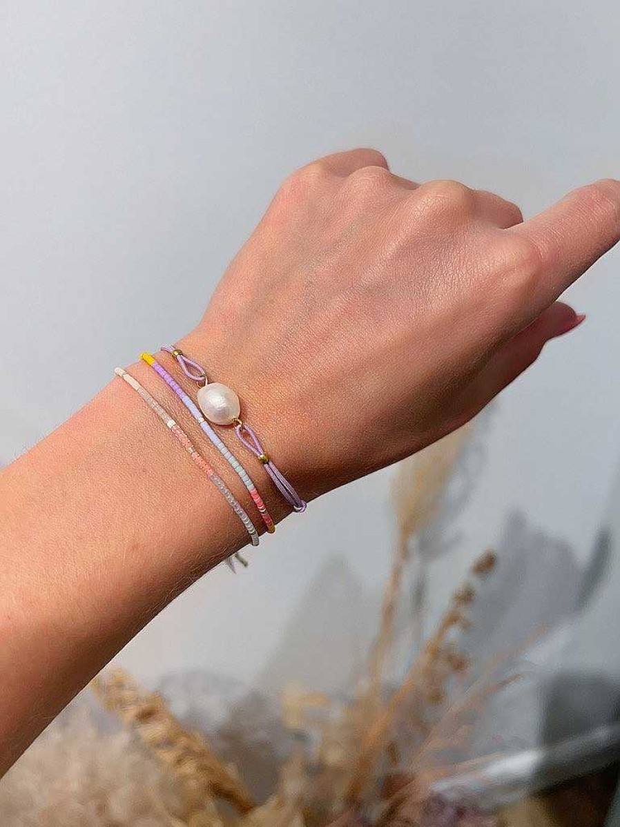 Armb Nder APRICOT room | Armband 'Beads' Peach